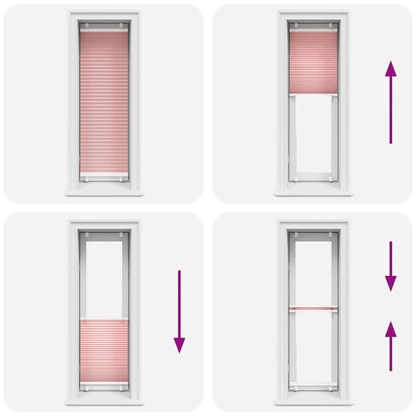 Plisserad persienn rosa 50x100cm tyg bredd 49,4cm polyester
