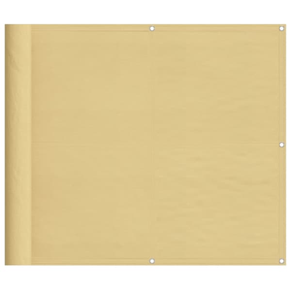 Balkongskärm sand 90x800 cm 100% polyester oxford