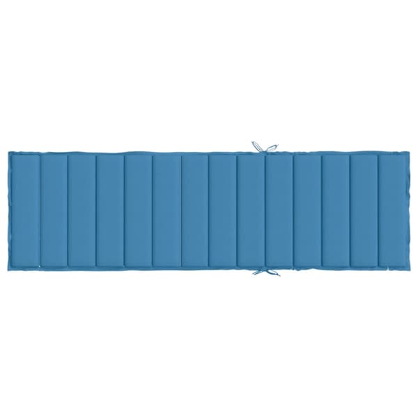Solsängsdyna melerad blå 200x60x4 cm tyg