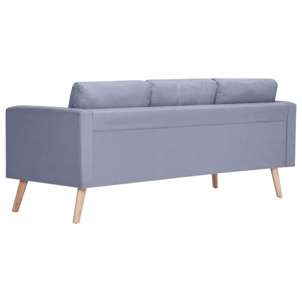 Soffgrupp med 2-sits och 3-sits tyg ljusgrå