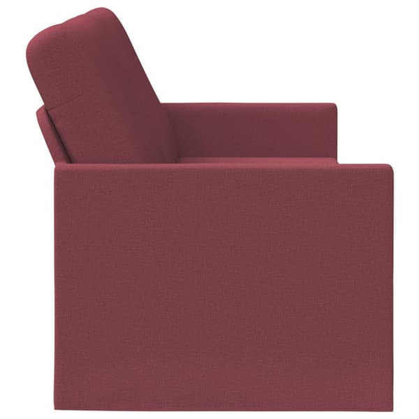 3-sitssoffa Vinröd 220 x 81 x 82 cm Tyg