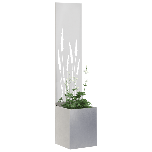 Trädgårds integritetsskärm Silver 32 x 150 cm Rostfritt stål