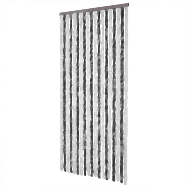 Insektsgardin grå och vit 100x230 cm chenille