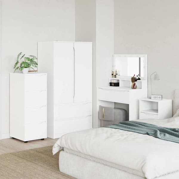 Förvaringsskåp Vit 40 x 48 x 105 cm Konstruerat trä