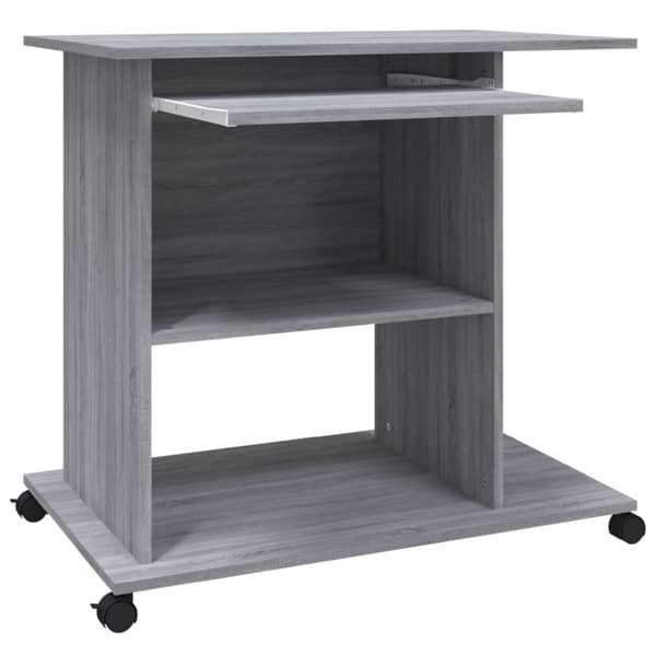 Datorbord grå sonoma-ek 80x50x75 cm konstruerat trä