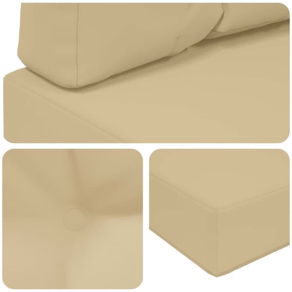 Utomhus Soffa Kudde 3 pcs Beige Polyester