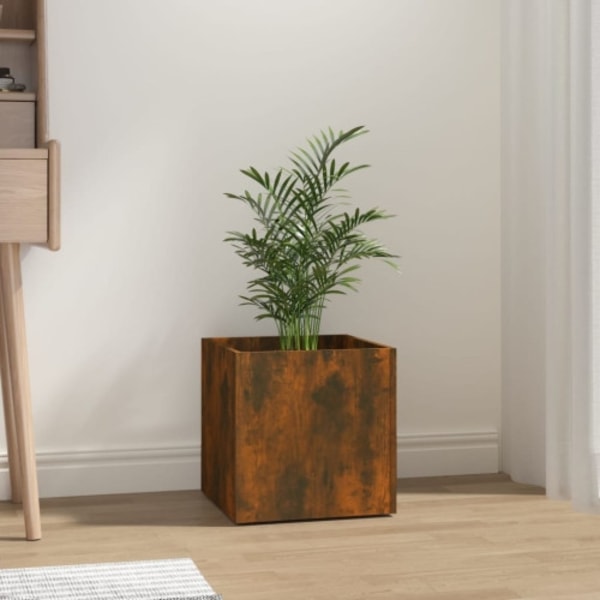 Odlingslåda rökfärgad ek 40x40x40 cm konstruerat trä