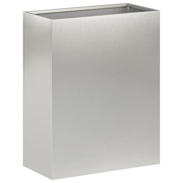 Trädgårdsplanterare 2 st Silver 40 x 20 x 50 cm Rostfritt stål