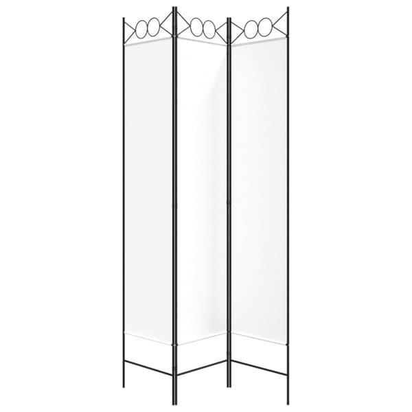 Rumsavdelare 3 paneler vit 120x200 cm tyg