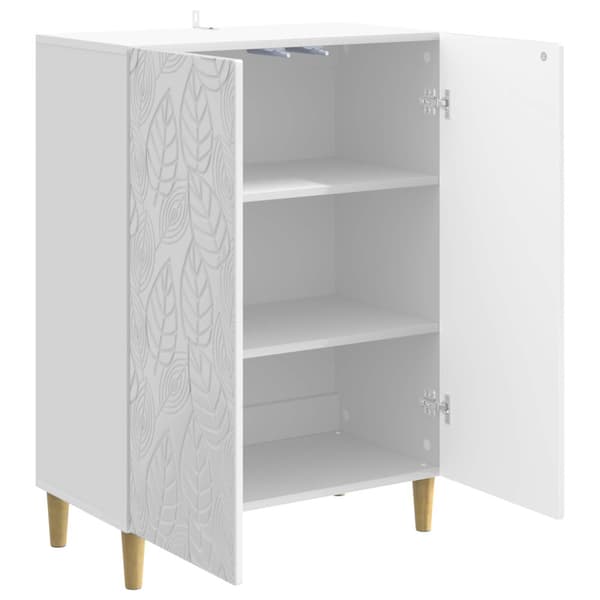 Sideboard Vit högglans 66 x 34,5 x 90 cm Konstruerat trä