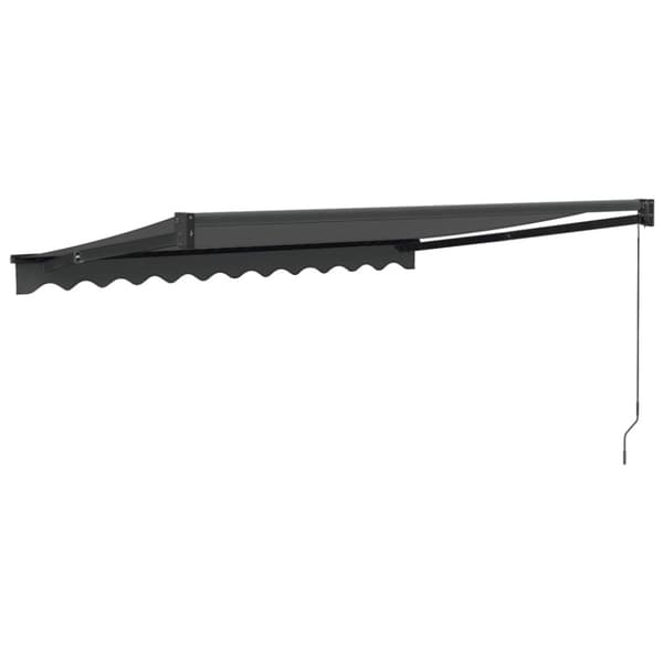 Markis infällbar antracit 3x2,5 m tyg&aluminium