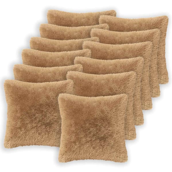 Kudde med kudde HEERLEN 2 st Taupe PV Fleece
