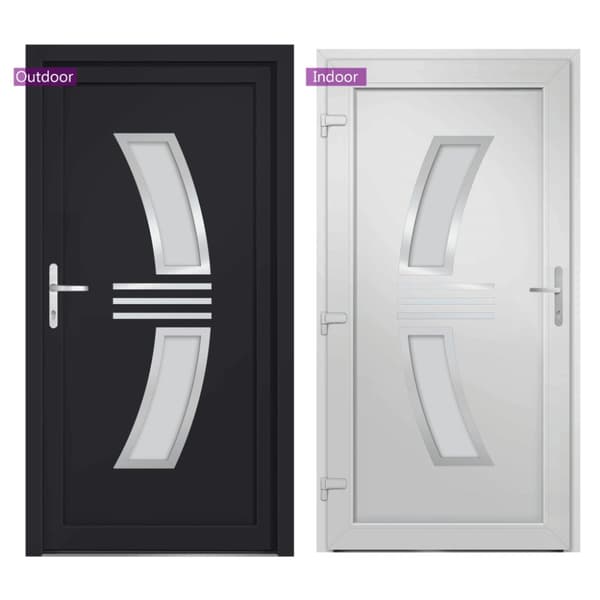 Ytterdörr antracit 98x208 cm PVC