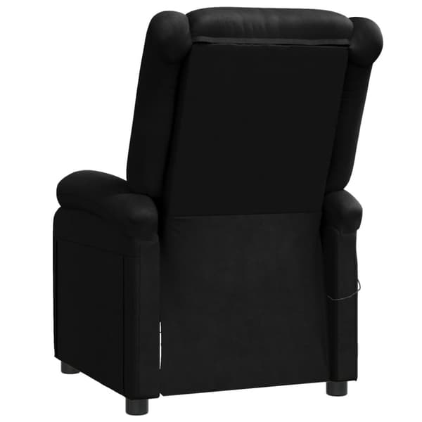 Massagefåtölj svart konstläder