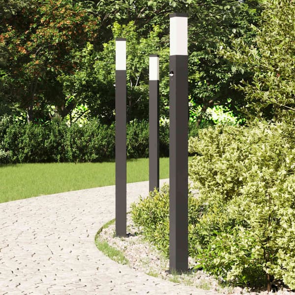 Pollare med sensor 3 st 110 cm svart IP44