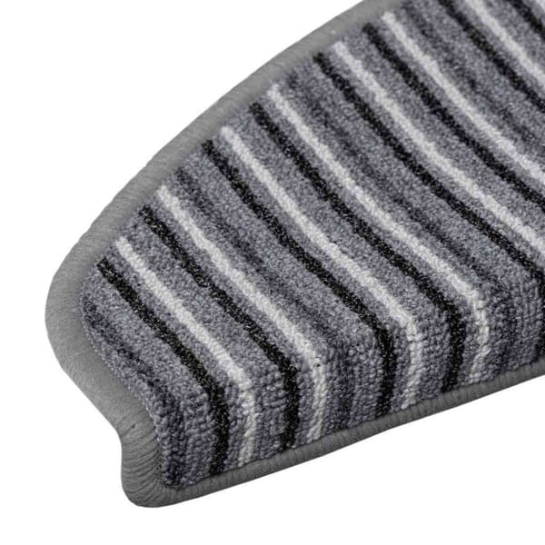 Självhäftande trappmattor 15 pcs Grå 65 x 21 x 4 cm
