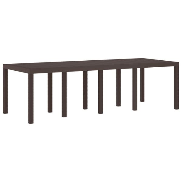 Trädgårdsbord Brun 250 x 100 x 73 cm konstrotting
