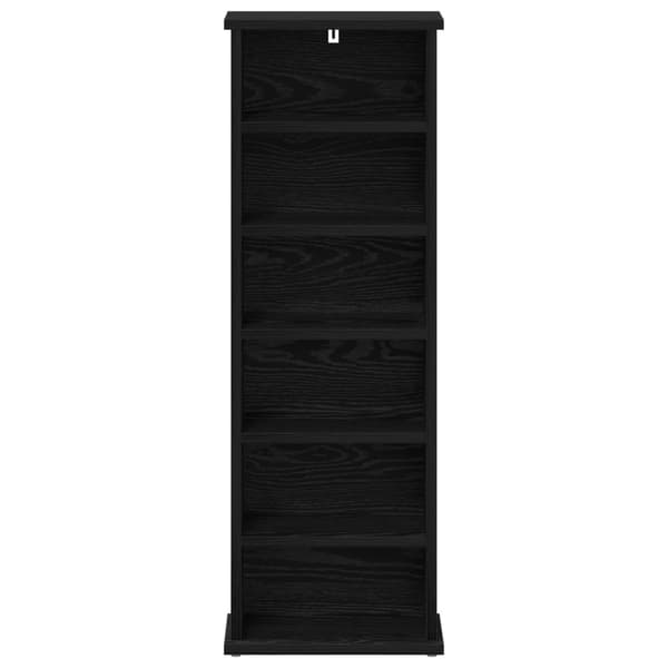 CD Skåp Svart ek 60 x 17 x 92 cm Konstruerat trä