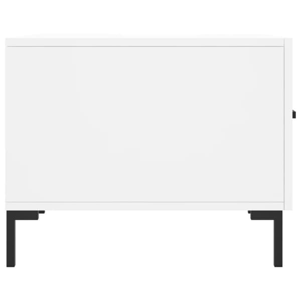 Soffbord 2 st vit 50x50x40 cm konstruerat trä