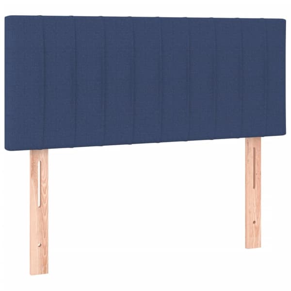 Ramsäng med madrass blå 80x200 cm tyg