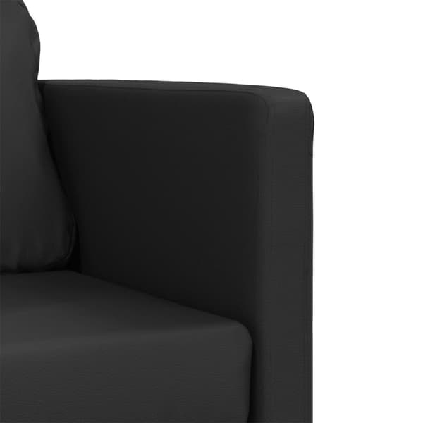 Golvbäddsoffa 2-i-1 svart 112x174x55 cm konstläder