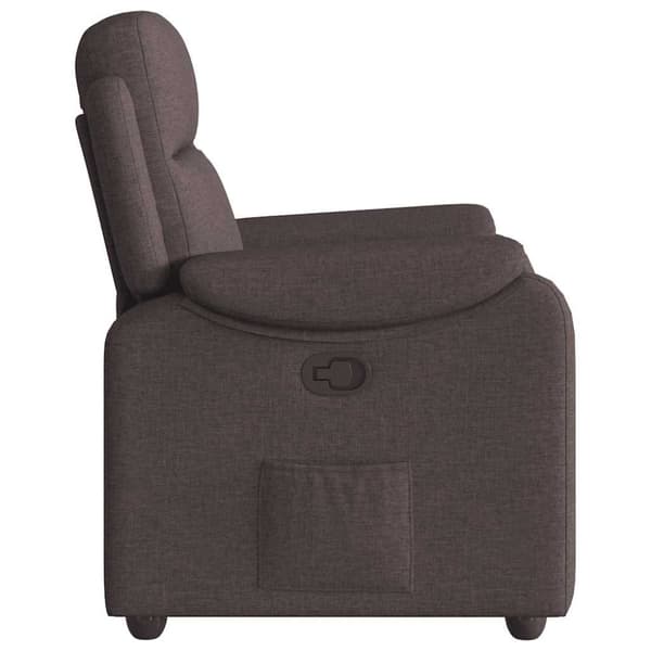 Reclinerfåtölj mörkbrun tyg