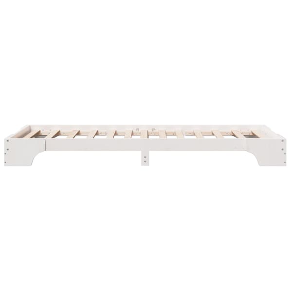 Sängram Vit 90 x 200 cm Massiv furu