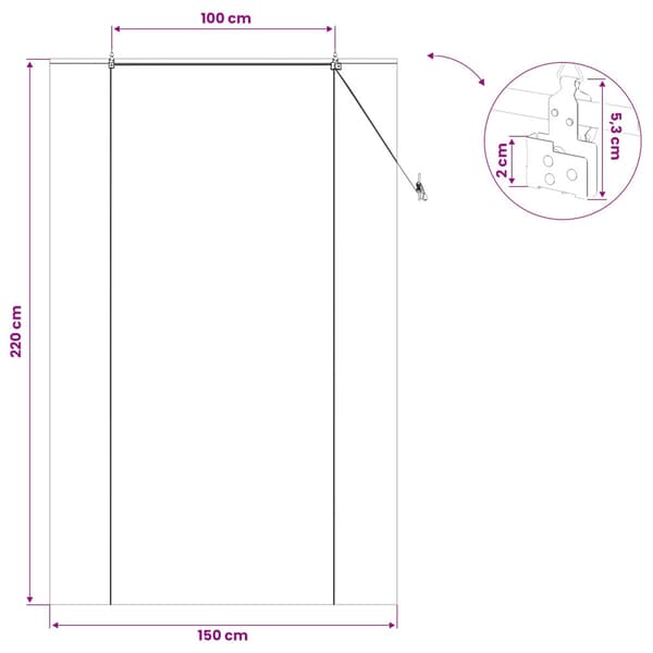 Rullgardin Brun 150 x 220 cm Bambu
