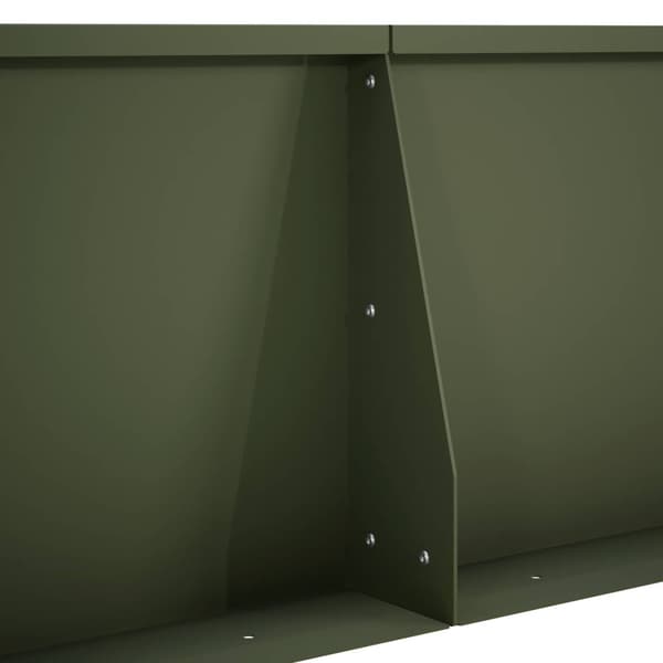 Stödvägg 4 st 80 x 12 x 40 cm Stål Olivgrön