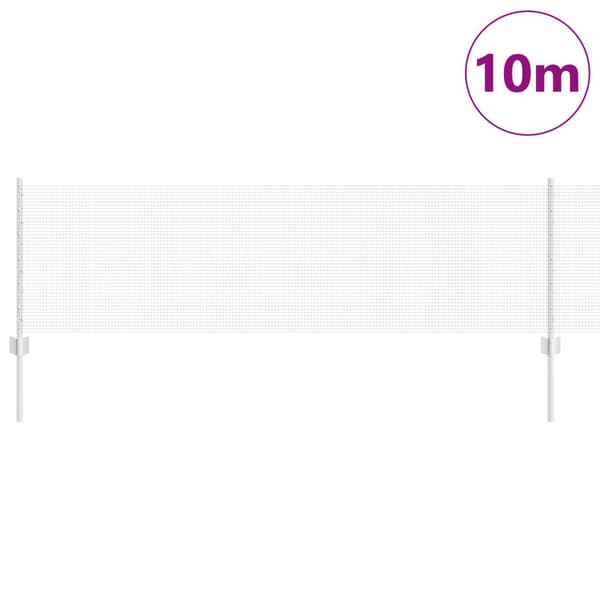 Stängsel med stolpe Silver 0,6 x 10 m Stål