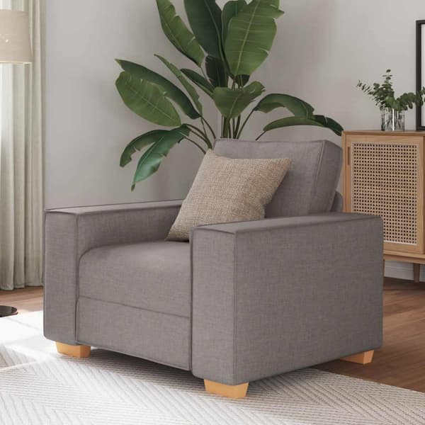 Soffa taupe 100x78x84 cm tyg