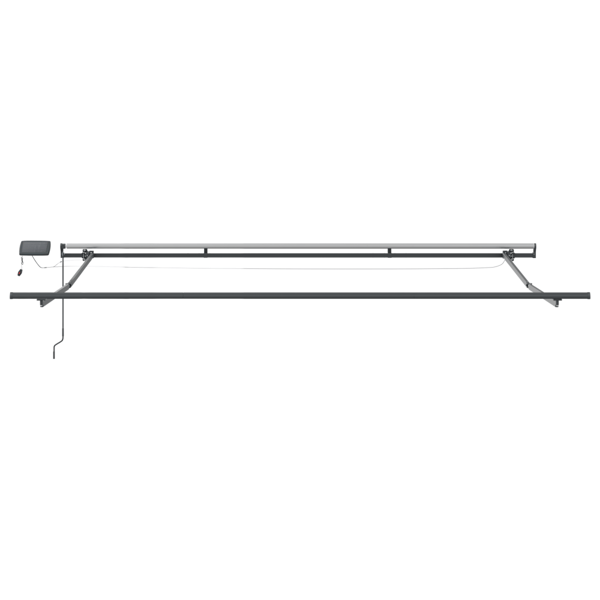 Utfällbar markis orange och brun 400 ×350 cm tyg