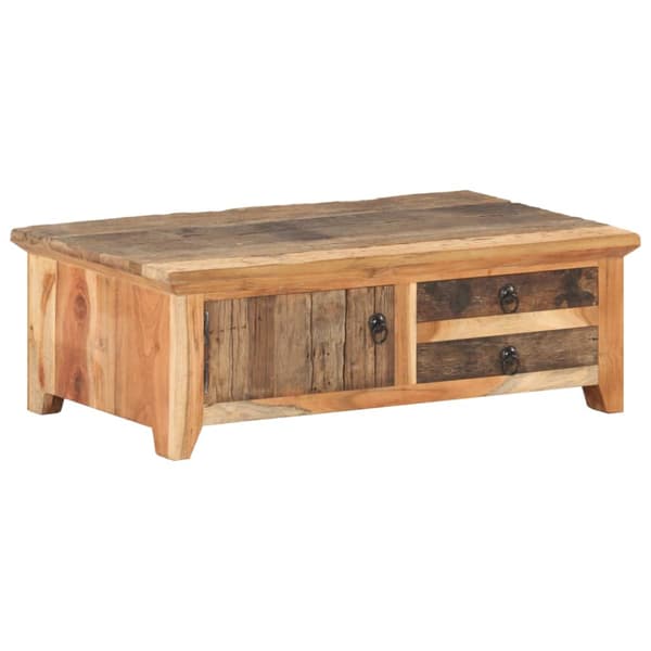 Soffbord 90x50x31 cm massivt återvunnet trä