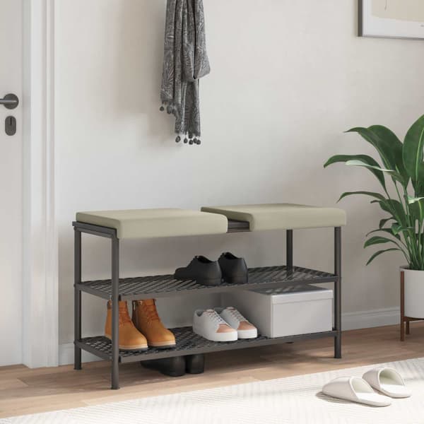 Bänk kudde 2 st Texturerad Sammet Sand Djup 35 cm