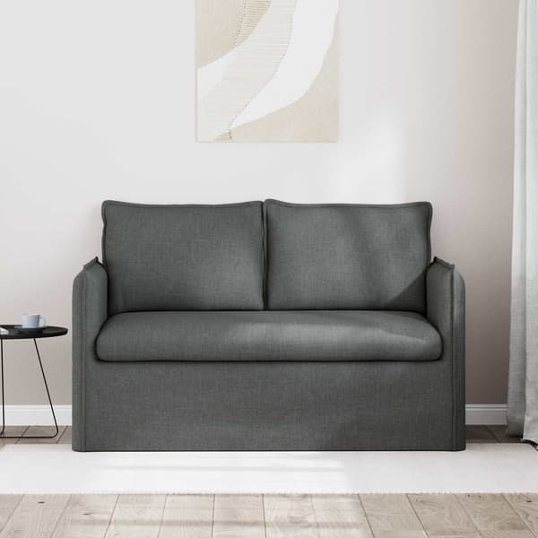 Soffa Mörkgrå 136 x 82 x 85 cm tyg