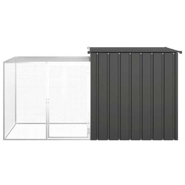 Hönsbur antracit 200x91x100 cm galvaniserat stål