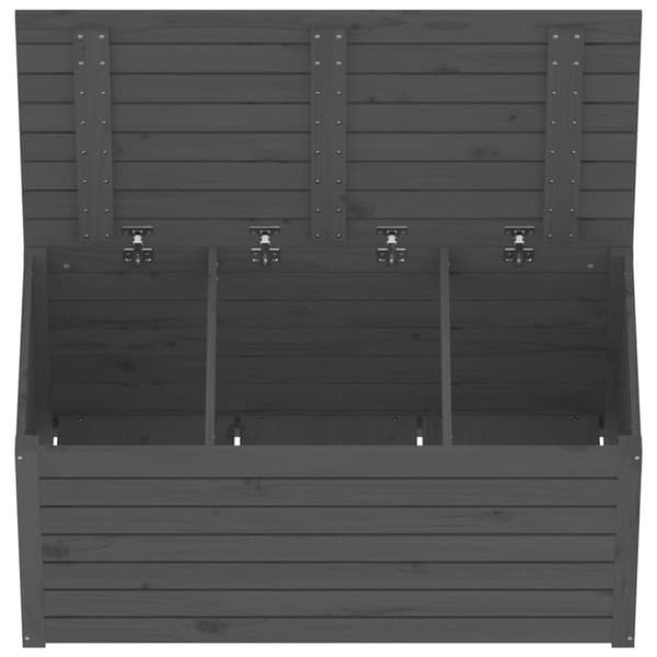 Dynbox grå 101x50,5x46,5 cm massiv furu