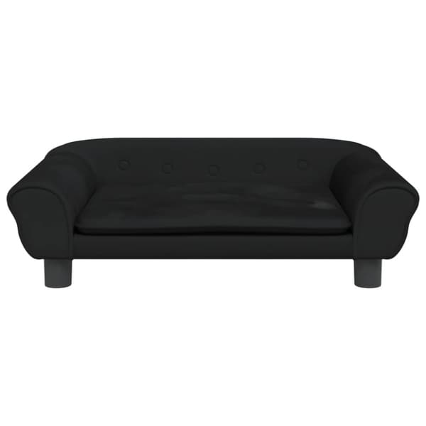 Hundbädd svart 70x48x22 cm sammet