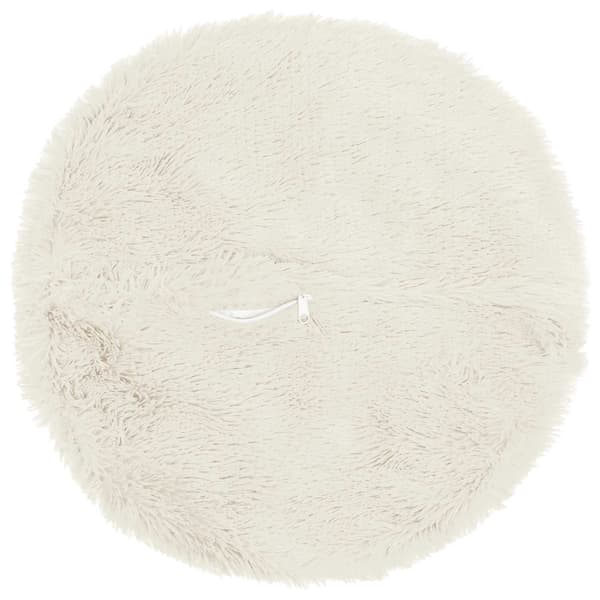Kuddöverdrag 2 st HEERLEN Vit Ø 60 cm PV Fleece