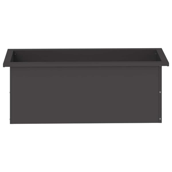 Odlingslåda med LED Svart 30 x 80 x 30 cm Stål