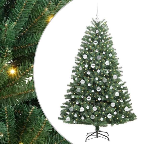 Plast Hingad Julgran Grön 180 cm PVC och metall
