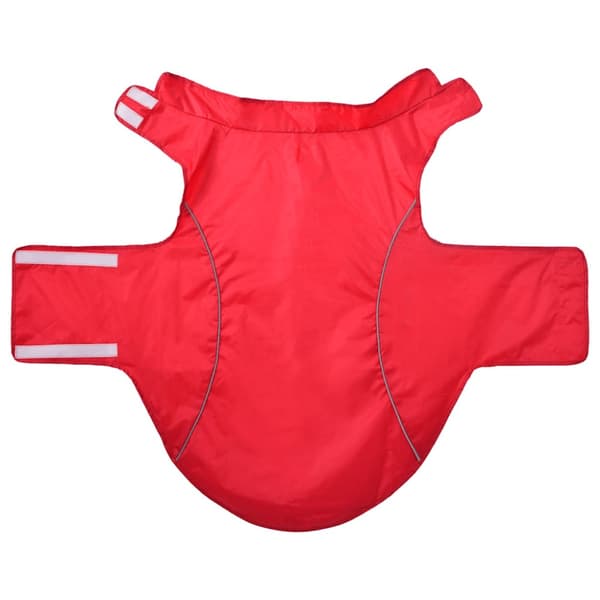 Regnrock för hundar med reflexer polyester röd 3XL