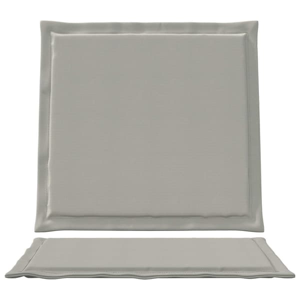 Sitt- och Ryggkuddar 2 pcs Ljusgrå 47 x 45 x 2 cm Polyester