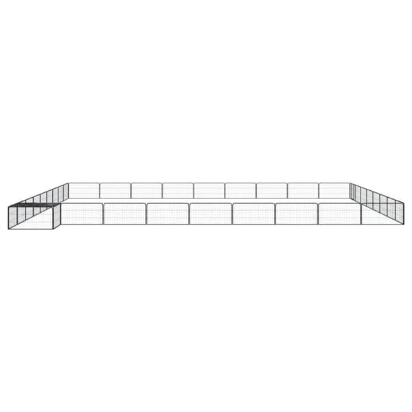 Hundbur 36 paneler svart 100x50 cm pulverlackerat stål