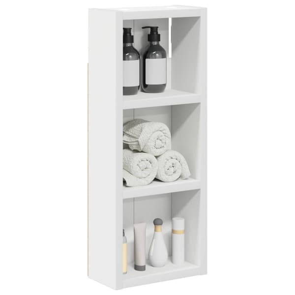 Badrumsväggskåp Vit 20 x 10 x 50 cm Konstruerat trä