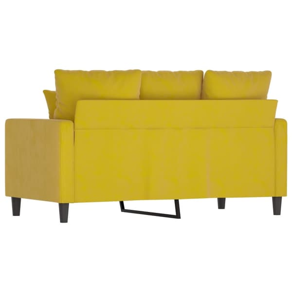2-sitssoffa gul 120 cm sammet