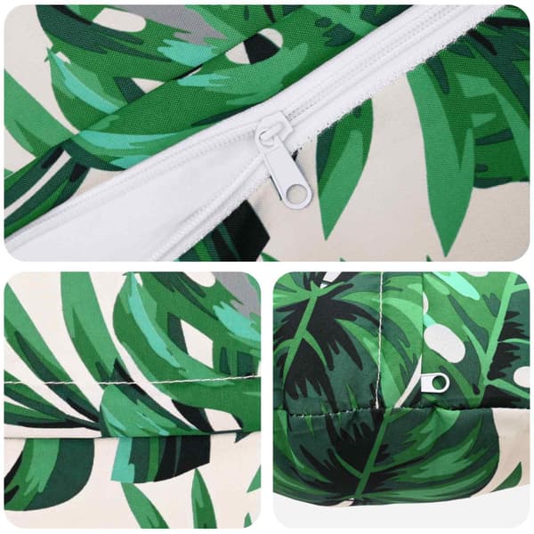 Kuddöverdrag 2 st HEERLEN Bladmönster Ø 50 cm Polyester