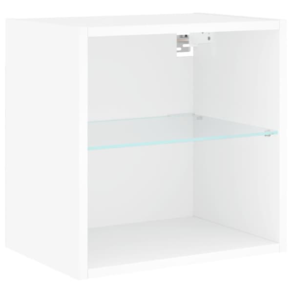 Väggmonterade sängbord LED-lampor 2 st vit