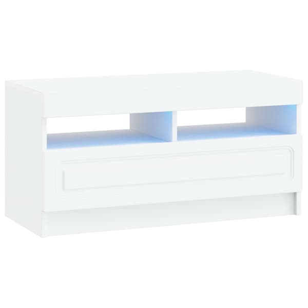 LED TV-skåp Vit Konstruerat trä