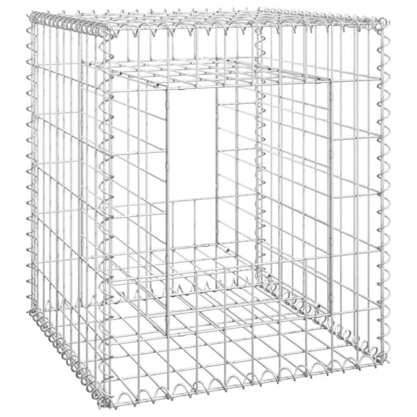 Gabionkorgar 2 st stolpformade 50x50x60 cm järn